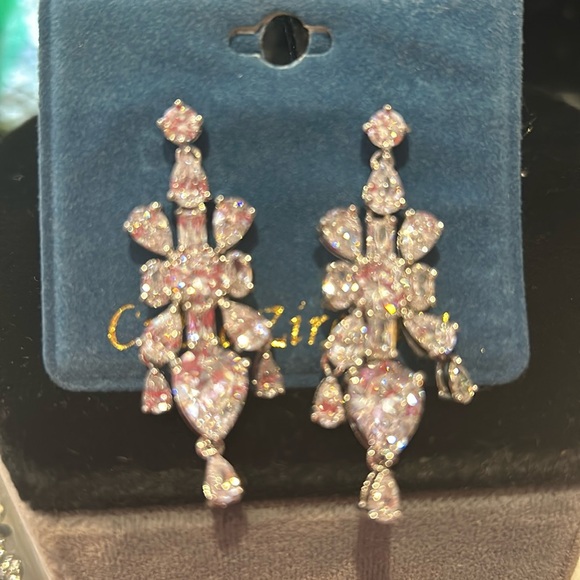 Exquisite Cubic Zirconia Wedding Earrings-Boutique - Picture 3 of 12